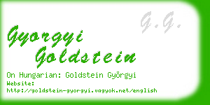 gyorgyi goldstein business card